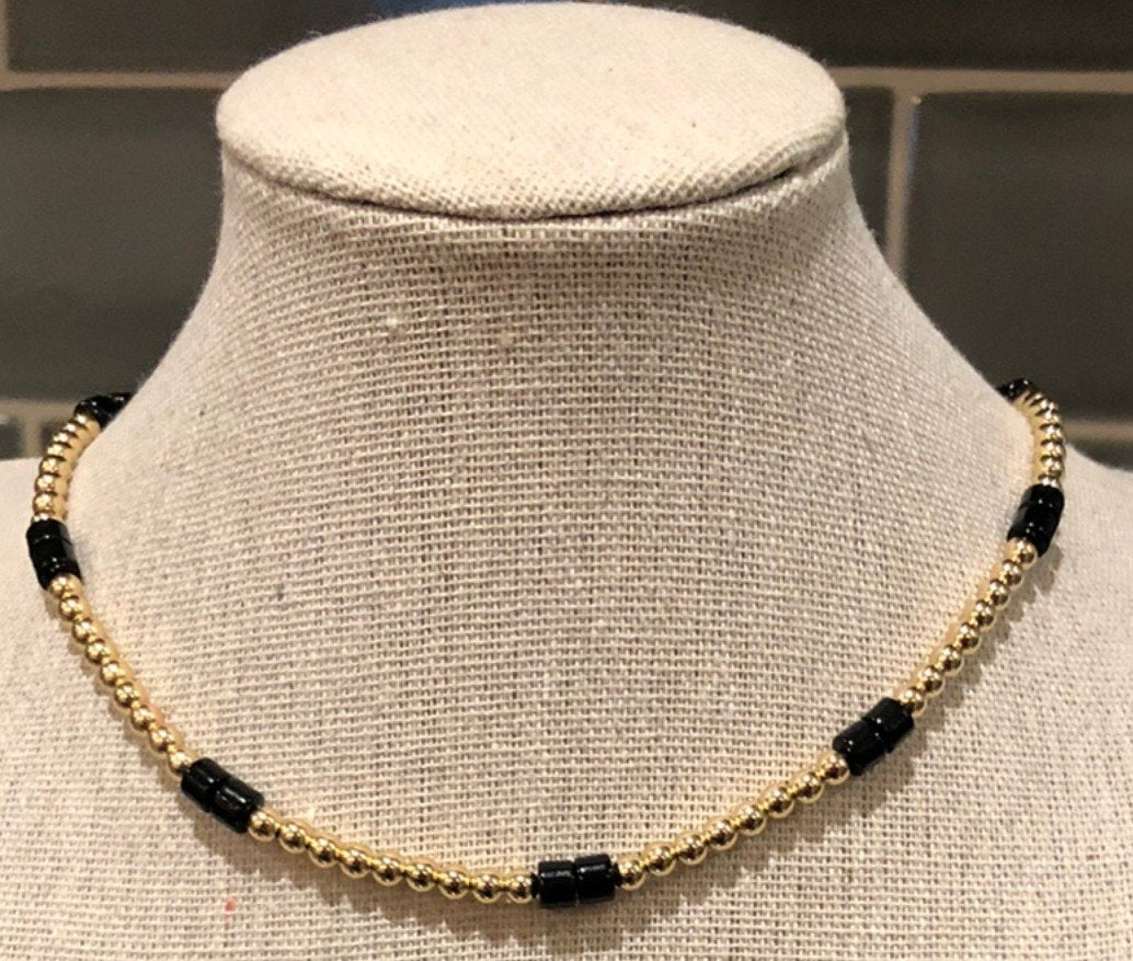 Hint of Black Necklace
