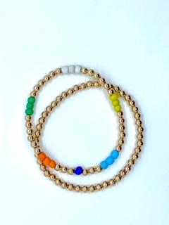 Colorful Glass Beads and Balls Bracelet